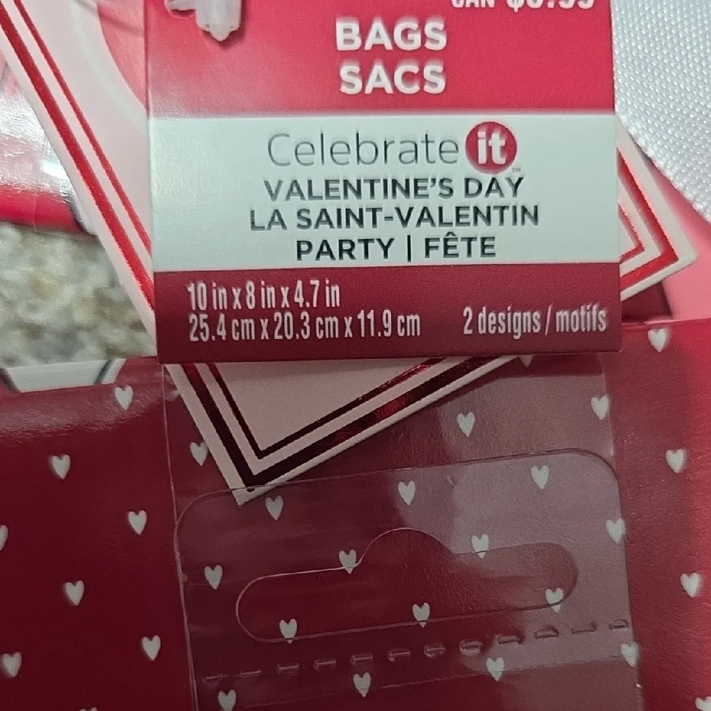 Celebrate It Valentine's Day Gift Bags - Red, Pink, White